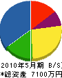 矢原電設 貸借対照表 2010年5月期