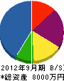太田産業 貸借対照表 2012年9月期