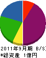 平沼電設 貸借対照表 2011年9月期