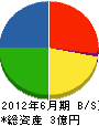 西日本熱設興業 貸借対照表 2012年6月期
