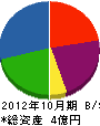 三和興産 貸借対照表 2012年10月期