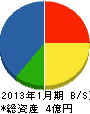 藤田土木 貸借対照表 2013年1月期