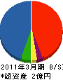 丸竹豊建業 貸借対照表 2011年3月期