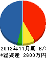 カメノ隆石材 貸借対照表 2012年11月期