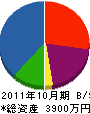 松城工務店 貸借対照表 2011年10月期