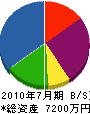 藤川建設 貸借対照表 2010年7月期