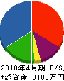 増田園 貸借対照表 2010年4月期