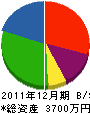 晃大 貸借対照表 2011年12月期