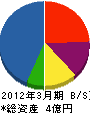 岩崎組 貸借対照表 2012年3月期