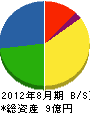 入沢工務店 貸借対照表 2012年8月期