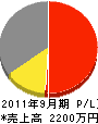 三栄電気商会 損益計算書 2011年9月期