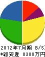 昭和産業 貸借対照表 2012年7月期