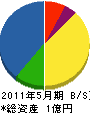 田中鑿井工業 貸借対照表 2011年5月期