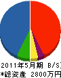 中電社 貸借対照表 2011年5月期