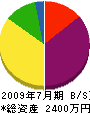 岡本硝子店 貸借対照表 2009年7月期