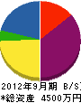 細田建設 貸借対照表 2012年9月期