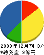 戸田組 貸借対照表 2008年12月期
