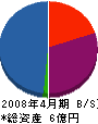日本ピュアウォーター 貸借対照表 2008年4月期