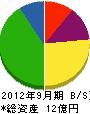 松橋建設 貸借対照表 2012年9月期