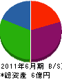 丸谷興務店 貸借対照表 2011年6月期