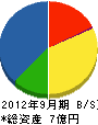 渡辺武商店 貸借対照表 2012年9月期
