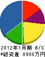 松田 貸借対照表 2012年1月期