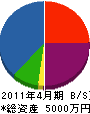 田中塗装工芸 貸借対照表 2011年4月期
