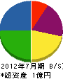 澤島建設 貸借対照表 2012年7月期