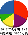飯塚工務店 貸借対照表 2012年4月期