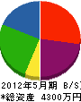 西田工務店 貸借対照表 2012年5月期