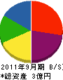 田附工務店 貸借対照表 2011年9月期