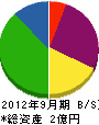 日東電気 貸借対照表 2012年9月期