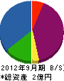 東本商店 貸借対照表 2012年9月期