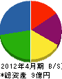 井戸鉄建 貸借対照表 2012年4月期