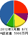 窪田組 貸借対照表 2012年3月期