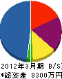 高島工業 貸借対照表 2012年3月期