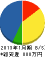 飯田畳店 貸借対照表 2013年1月期
