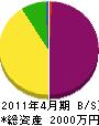 坪田建設 貸借対照表 2011年4月期