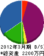 西脇ポンプ 貸借対照表 2012年3月期