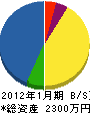 遠山金物店 貸借対照表 2012年1月期