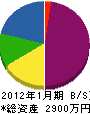田代総合管工 貸借対照表 2012年1月期