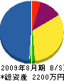 川原塗装 貸借対照表 2009年8月期