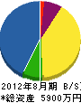 姫野木材店 貸借対照表 2012年8月期