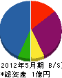 徳田建設 貸借対照表 2012年5月期