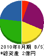 丸翔 貸借対照表 2010年8月期