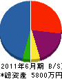 徳田電工社 貸借対照表 2011年6月期