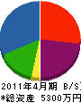 島袋鉄工所 貸借対照表 2011年4月期