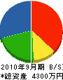 宮藤組 貸借対照表 2010年9月期