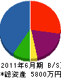 藤井工業 貸借対照表 2011年6月期