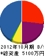 浅井建設 貸借対照表 2012年10月期